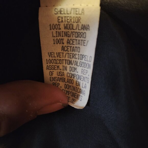 Women's Medium Worthington Gray Wool W/ Velvet Lined Hood Button Close Coat Cape - Picture 6 of 10